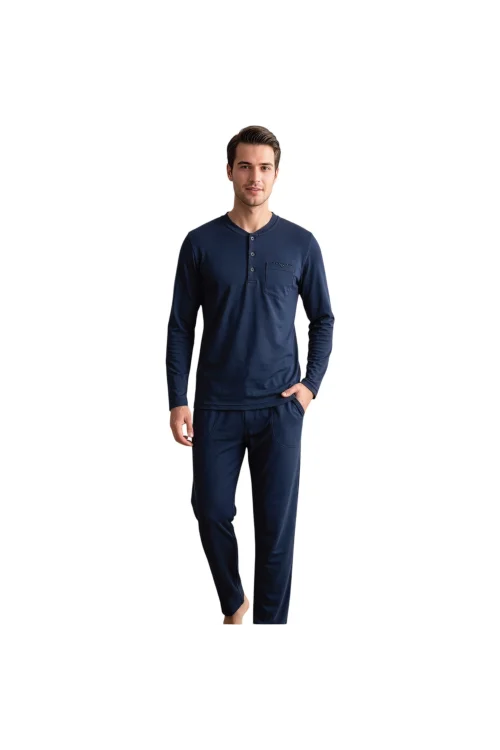 Over Sleep 2402 Erkek Kışlık Süprem Pijama Takımı