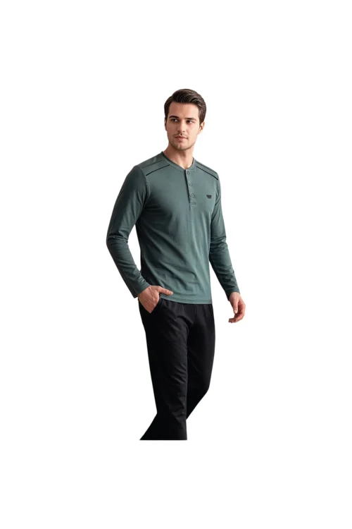 Over Sleep 2405 Erkek Kışlık Süprem Pijama Takımı