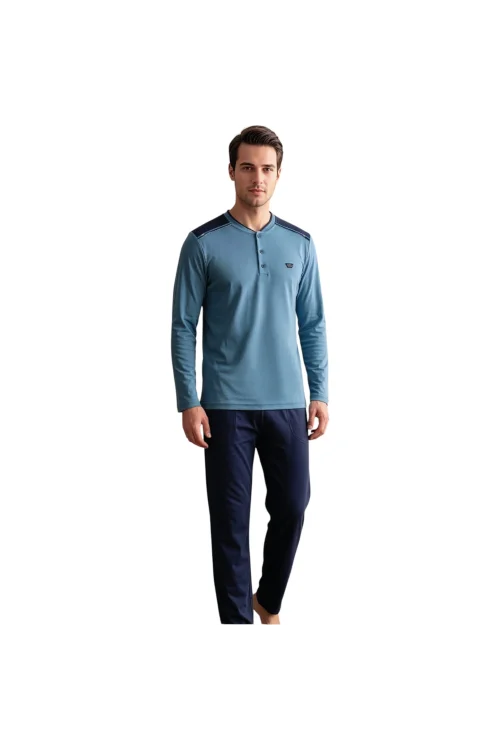 Over Sleep 2413 Erkek Kışlık Süprem Pijama Takımı