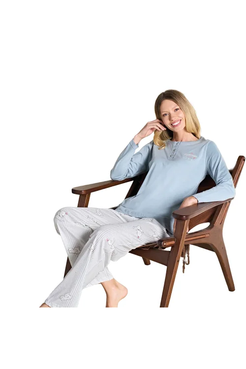 Over Sleep 3190 Kadın Modal Pijama Takım