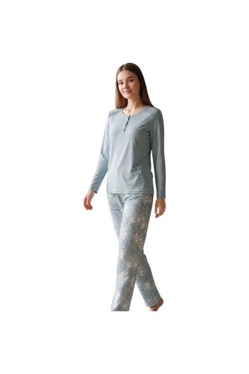 Over Sleep 3403 Kadın Kışlık Süprem Pijama Takımı