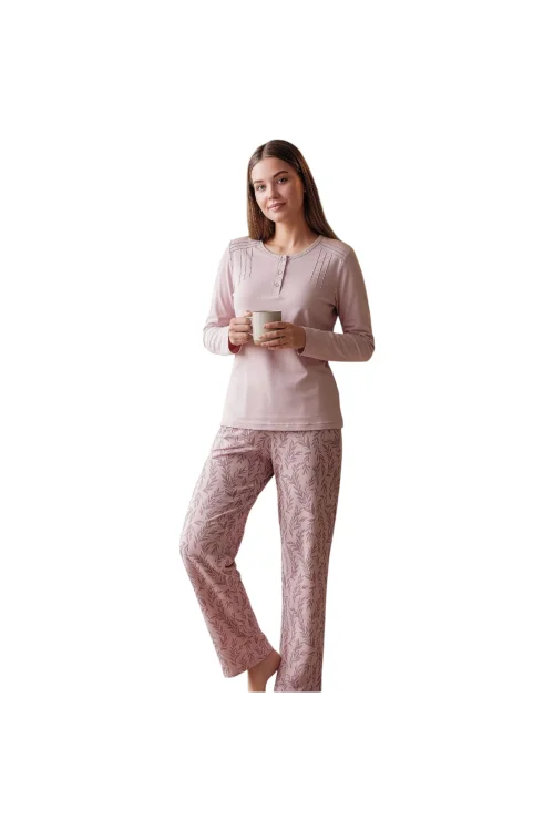 Over Sleep 3405 Kadın Kışlık Süprem Pijama Takımı