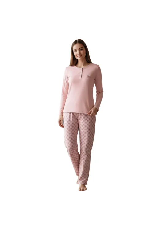 Over Sleep 3412 Kadın Kışlık Süprem Pijama Takımı