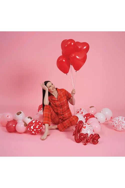 Over Sleep 984 Kadın Kısa Kol Önden Düğme Pijama Takım