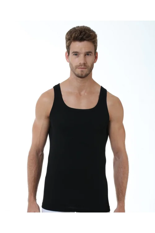 Öztaş 1015 Erkek Siyah Ribana Atlet