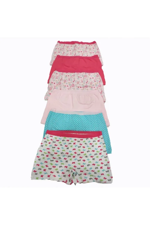 Öztaş 4726 Kız Çocuk Baskılı Şort Külot 6lı Paket