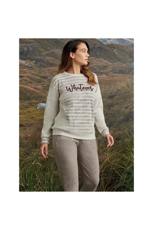 Poleren 7741 Kadın Kışlık Pijama Takım