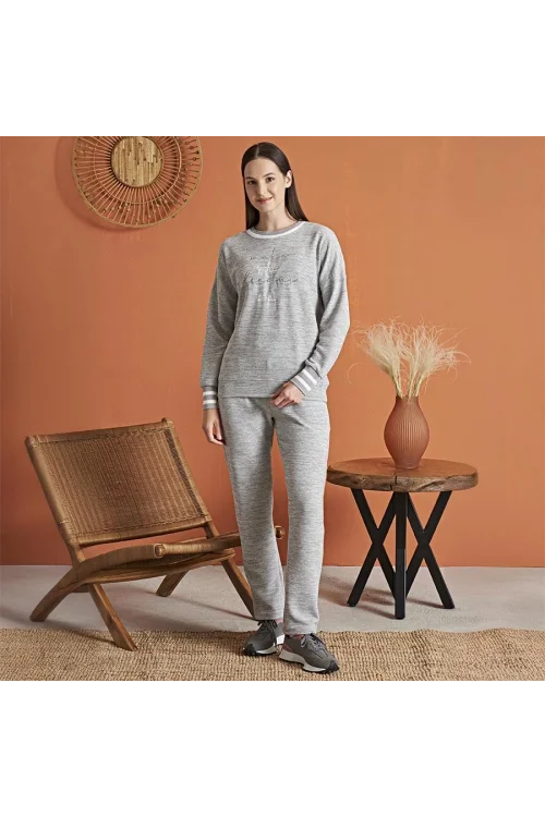Poleren 8135 Kadın Kışlık Pijama Takım