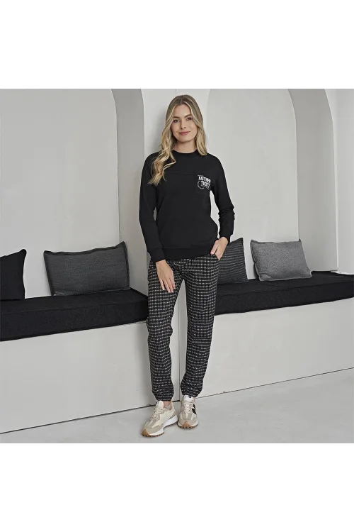 Poleren 8151 Kadın Kışlık Pijama Takım (Eşli)