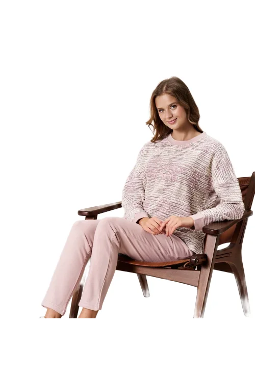 Poleren 8505 Kadın Kışlık Uzun Kollu Pijama Takım