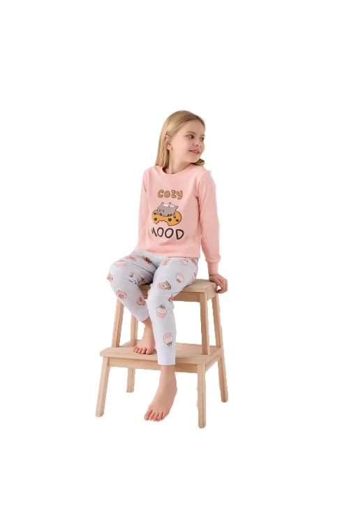 RolyPoly RP3467-2 Kız Çocuk Kışlık İkili Pijama Takım