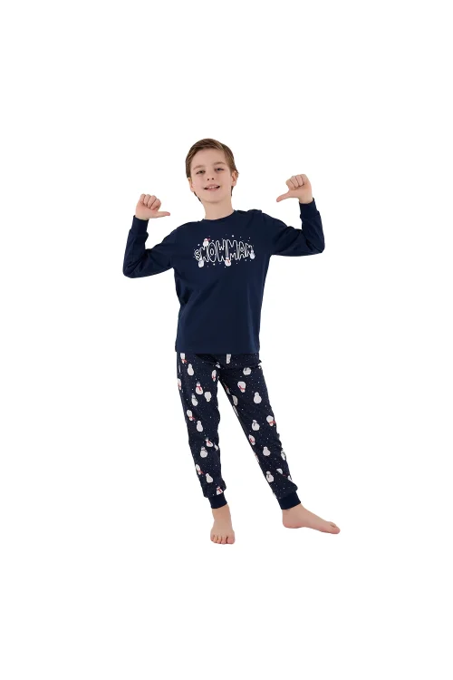 RolyPoly RP3680-2 Erkek Çocuk Kışlık İkili Pijama Takım