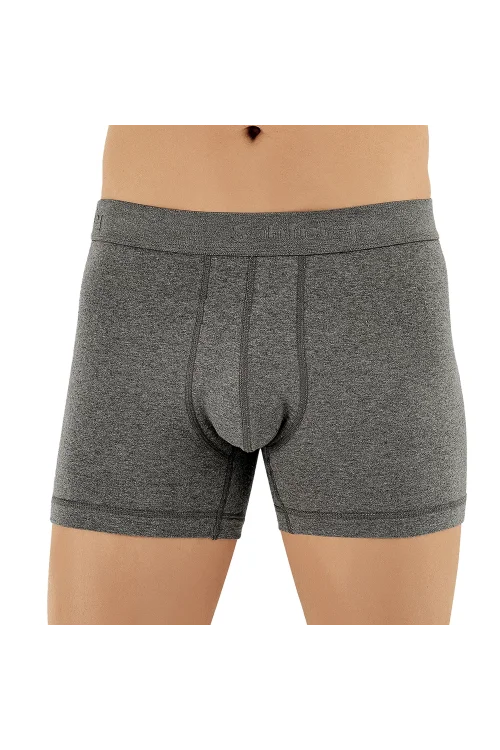 Şahinler E031 Erkek Likralı Boxer Külot 6lı Paket Koyu Gri XXL