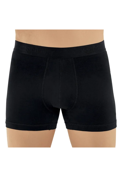 Şahinler E031 Erkek Likralı Boxer Külot 6lı Paket Siyah S