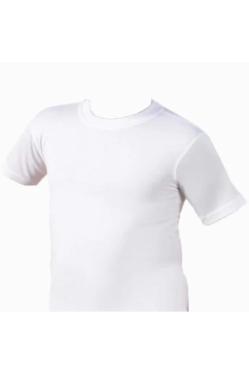 Şahinler EC003 Erkek Çocuk Garson Boy Penye O-Yaka Fanila (12-13 Yaş)