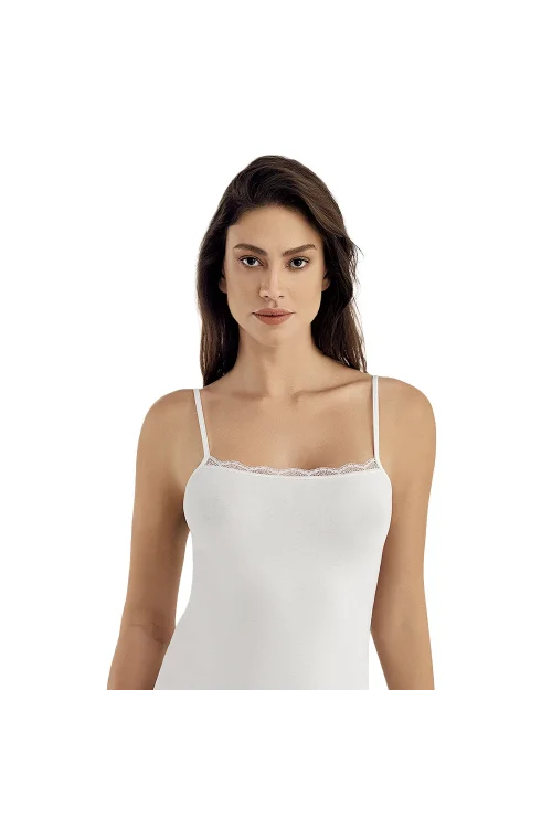 Şahinler MB1055 Bayan Likralı Yaka Dantelli Atlet