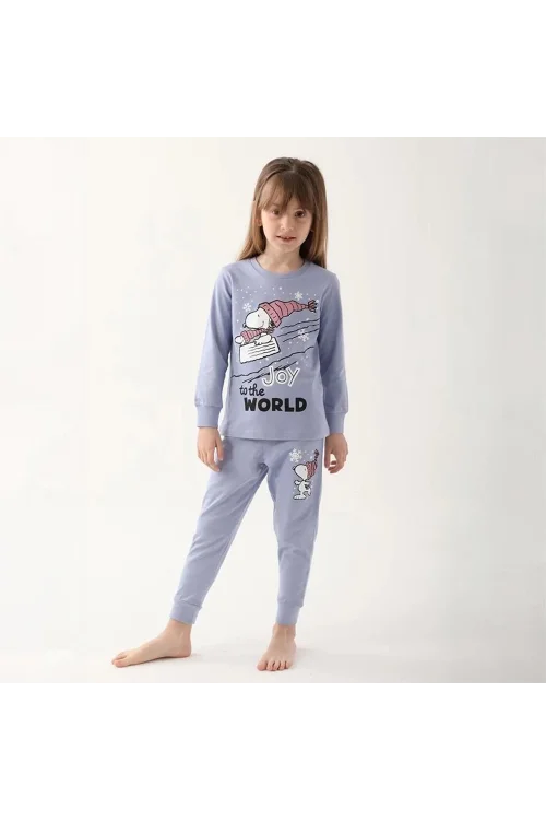 Snoopy L1613C Kız Çocuk Kışlık Pijama Takım
