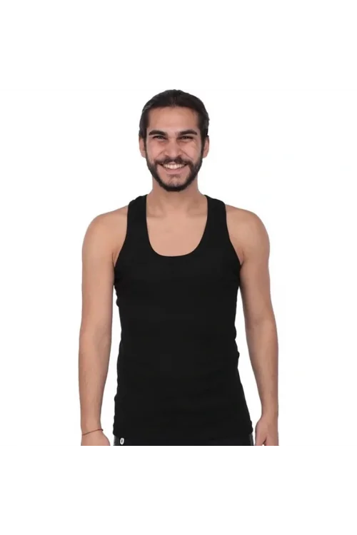 Tutku 102 Ribana Erkek Siyah Atlet S 3lü Paket