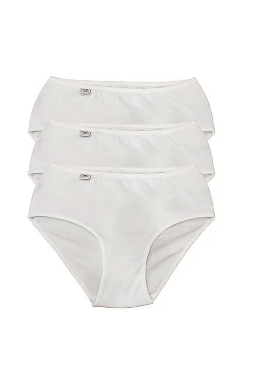 Tutku 922 Ribana Kadın Bato Külot 3lü XL Beyaz