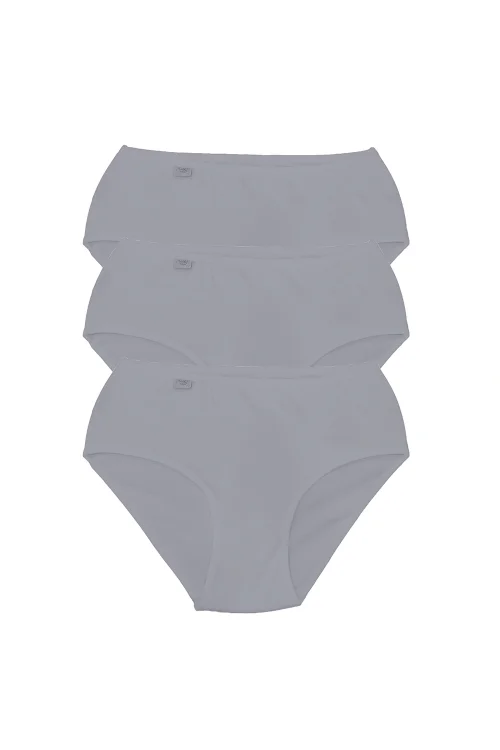 Tutku 922 Ribana Kadın Bato Külot 3lü XL Gri