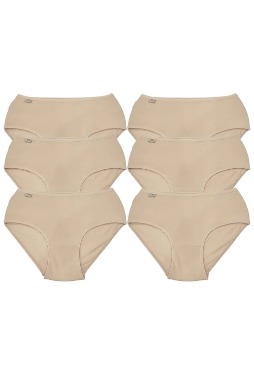 Tutku 922 Ribana Kadın Bato Külot 6lı Ten XL