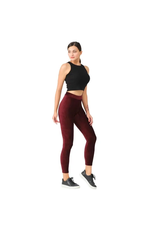 Vogsign 618 Kadın Kışlık İnce Fitilli Kadife Tayt