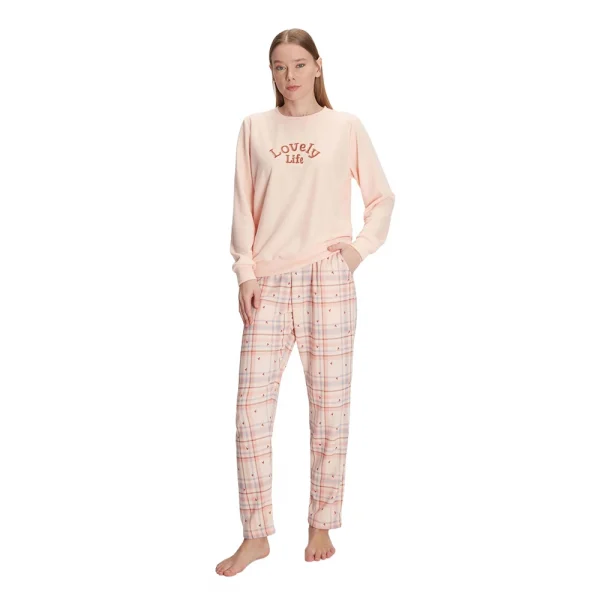 Anıl 11307 Anıl 11307 Pamuklu Kışlık Uzun Kol Kadın Pijama Takım