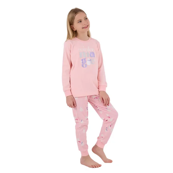 RolyPoly RP3712-G Kız Çocuk Garson Boy Kışlık İkili Pijama Takım