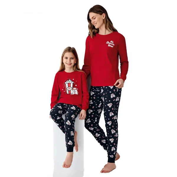 RolyPoly RP3678-G Anne Kız Kışlık İkili Pijama Takım (Kız Garson Boy)