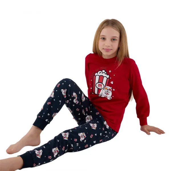 RolyPoly RP3678-G Anne Kız Kışlık İkili Pijama Takım (Kız Garson Boy)
