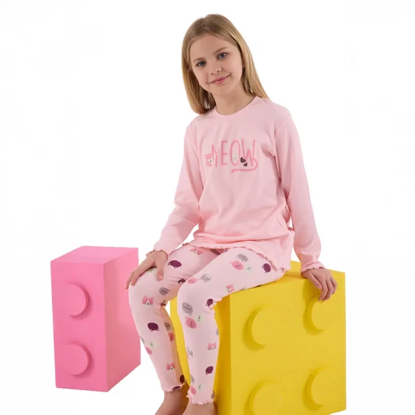 RolyPoly RP3700-2 Kız Çocuk Kışlık İkili Pijama Takım