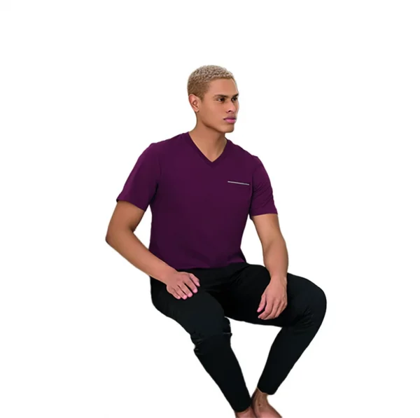 Elitepoint 1514 Erkek Kısa Kol Uzun Alt Yazlık Pijama Takımı