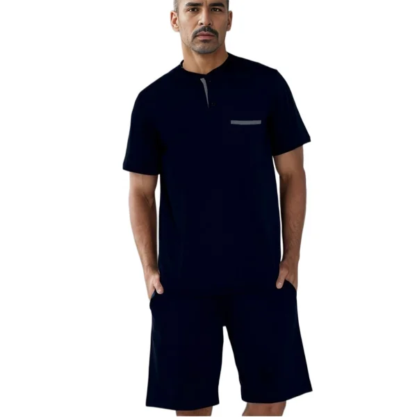 Confeo 940.107 Erkek Modal Patlı Şortlu Pijama Takım