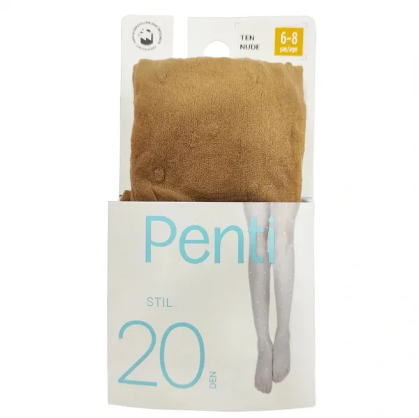 Penti Kız Çocuk Stil Desenli Külotlu Çorap 20 Denye