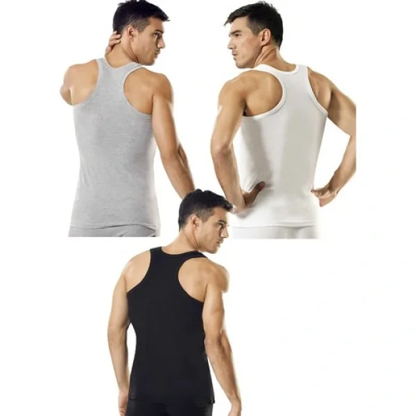 Namaldı 6lı Arkası Çarpraz  Pamuk Ribana Erkek Atlet