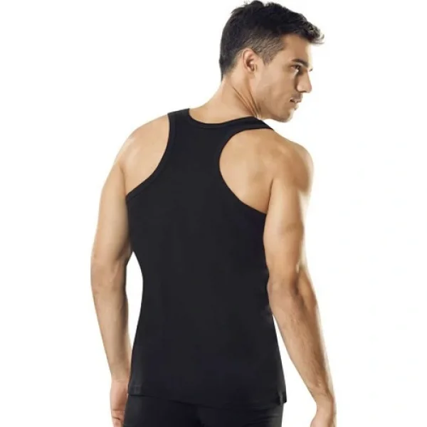 Namaldı 3 Adet Arkası Çapraz  Pamuk Ribana Erkek Atlet