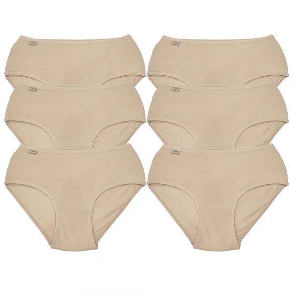 Tutku 922 Ribana Kadın Bato Külot 6lı Ten XL