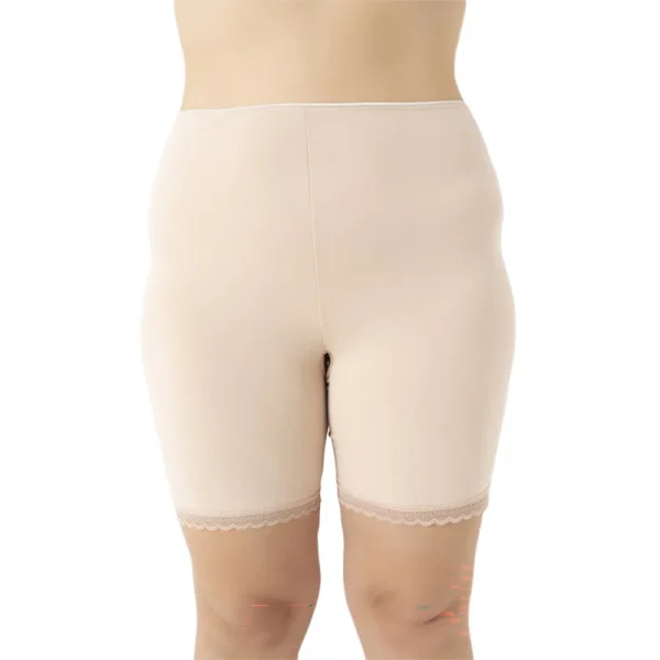 Elegant 21012 Kadın Büyük Beden Likralı Dantelli Kısa Tayt