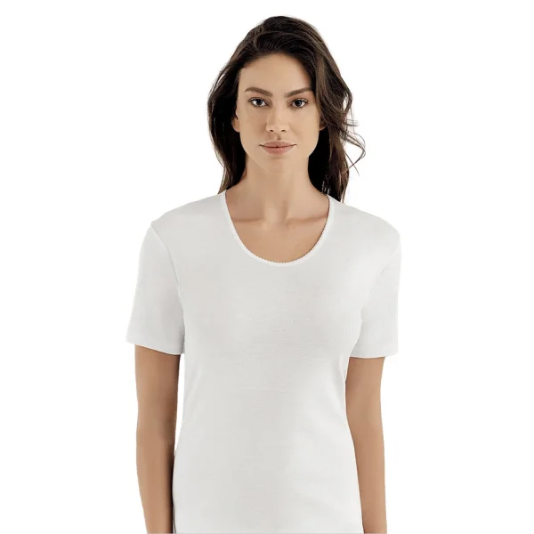 Şahinler MB013 Kadın Ribana Dantelli Kısa Kol Atlet no.56 (XL)