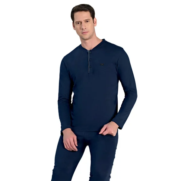 Over Sleep 2310 Erkek Uzun Kol Süprem Pijama Takım (M-L-XL-XXL)