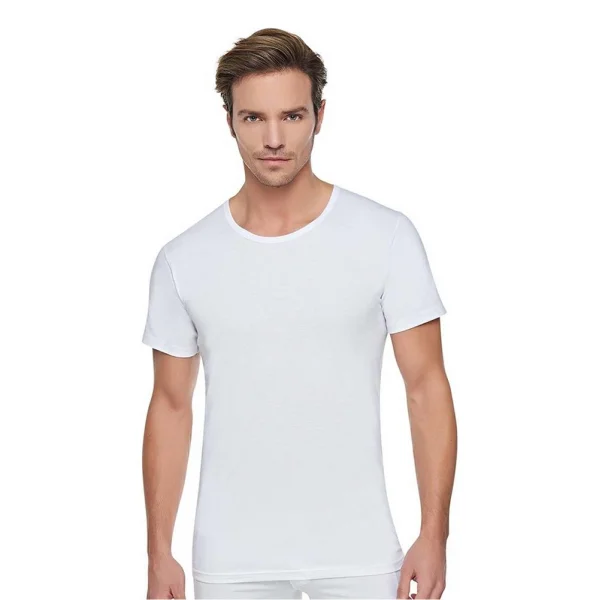 Tutku 103 Penye Erkek Bisiklet Yaka Fanila Beyaz XXXL 6lı Paket