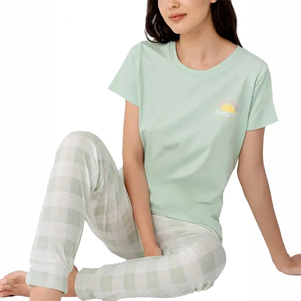 Arnetta AR3576-S Kadın Yazlık  Kısa Kol Pijama Takım