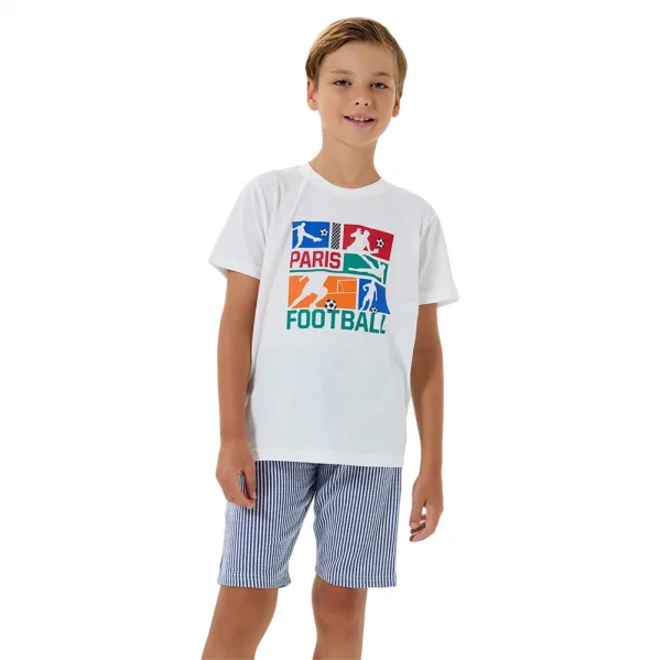 RolyPoly RP3755-C Erkek Çocuk Bermuda Yazlık Pijama Takım