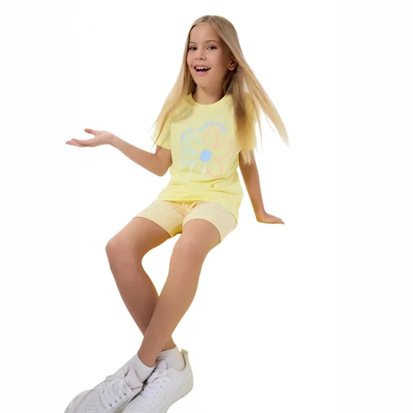 RolyPoly RP3795-G Kız Çocuk Garson Boy Yazlık Şort Takım