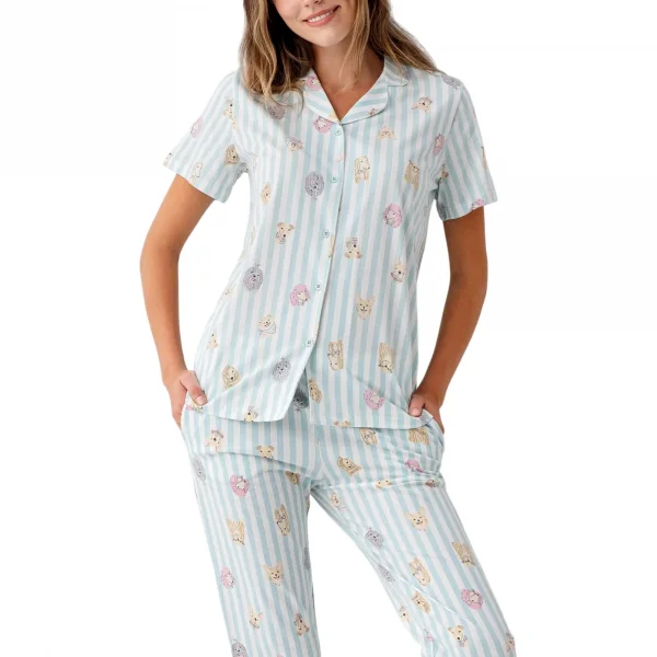RolyPoly RP3809-S Kadın Yazlık Gömlek Pijama Takım