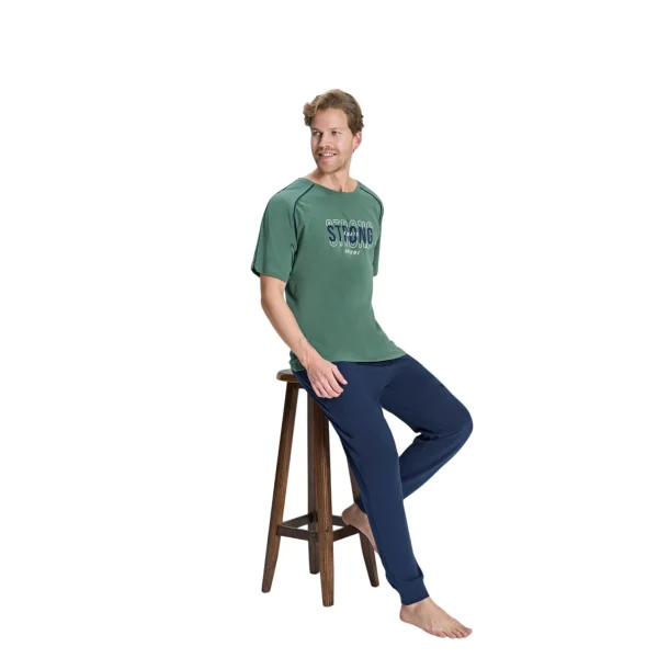 Over Sleep 2395 Erkek Likralı Eşli Yazlık Takım (M-L-XL-2XL)