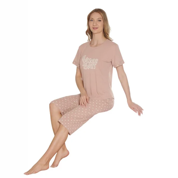 Dowry 07-10 Kadın Yazlık Kapri Pijama Takım