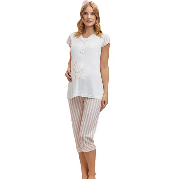 FLZ 24284 Kadın Yazlık Lohusa Pijama Takım