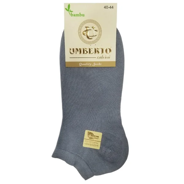 Umberto 12 Adet Erkek Doğal Bambu Patik Çorap -307