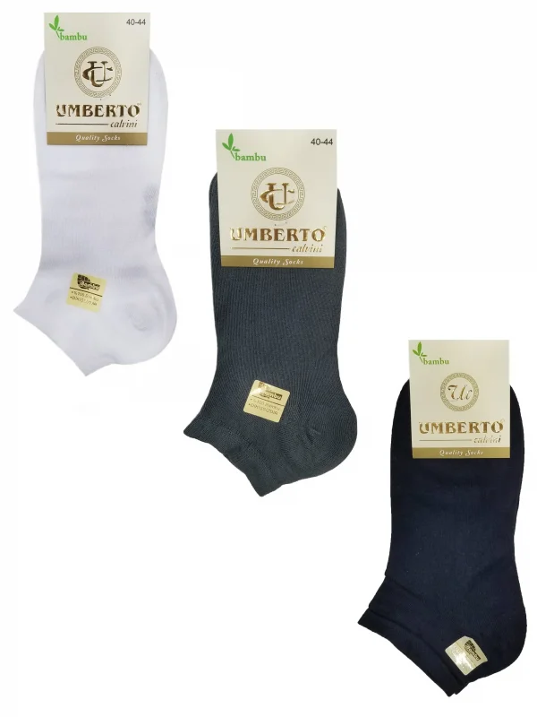 Umberto 6 Adet Erkek Doğal Bambu Patik Çorap - 307
